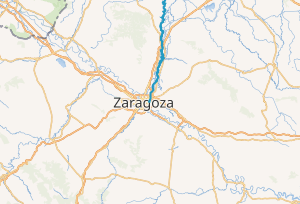 Mapa de la cuenca del río Gállego
