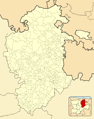 Mapa de la Sierra de Atapuerca en la provincia de Burgos