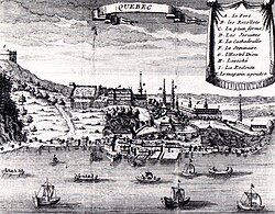 Representación de Quebec en 1700