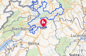 Mapa de localización del Cantón de Soleura en Suiza