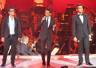 Il Volo actuando en Oslo, Noruega, en el año 2012.