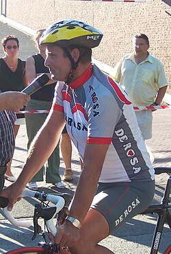 Cees Bal antes de participar en el Tour de Valkenburg