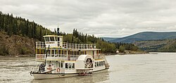 Barco de vapor turístico en Dawson City