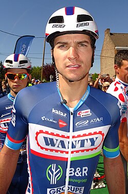Retrato de perfil del ciclista belga Roy Jans