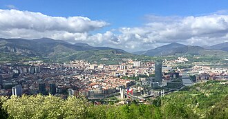 Vista panorámica del área metropolitana de Bilbao