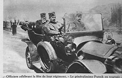 Putnik siendo transportado durante la retirada