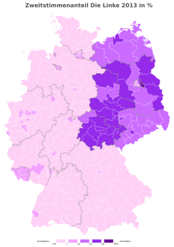 Mapa de resultados electorales de 2013