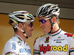 Kim Kirchen con el maillot del High Road