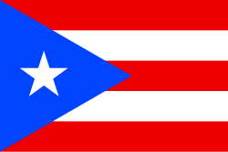 Bandera y símbolos olímpicos de la delegación de Puerto Rico