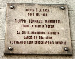 Placa conmemorativa en Milán