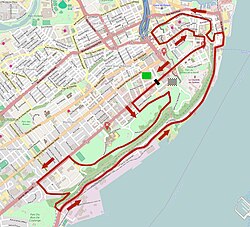Itinerario clásico del Gran Premio de Quebec