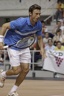 Juan Carlos Ferrero en un partido benéfico