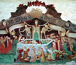 El triunfo de la muerte en el Oratorio dei Disciplini de Clusone.