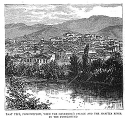 Dibujo de Plovdiv en 1885