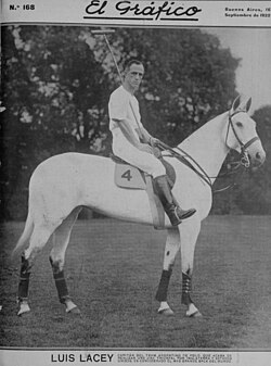 Luis Lacey, excapitán del equipo argentino de polo en 1922.