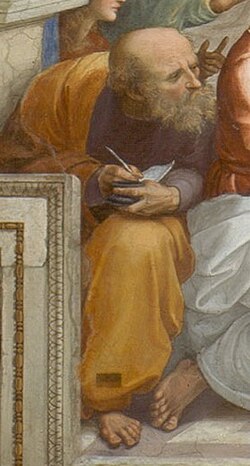 Retrato clásico en busto que representa al filósofo griego Anaximandro
