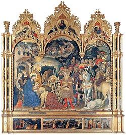 Adoración de los Reyes Magos de Gentile da Fabriano