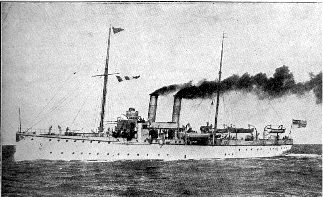 Representación del barco cañonero alemán SMS Panther