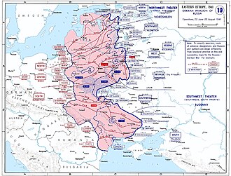 Mapa táctico de la Operación Barbarroja