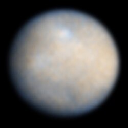 Fotografía de Ceres por el telescopio espacial Hubble