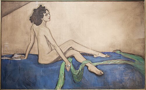 Retrato de Ida Rubinstein pintado por Valentín Serov en 1910