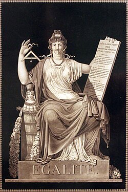 Grabado histórico titulado Égalité de 1793 conservado en el Museo Histórico Alemán