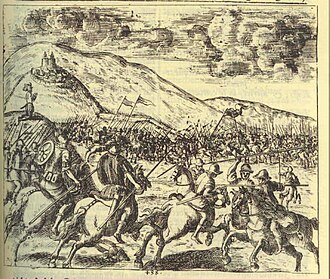 Grabado de la batalla del Frígido