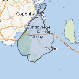 Mapa de la isla de Amager