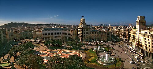 Plaza de Cataluña a principios del siglo XX