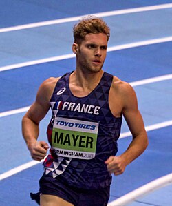 Kevin Mayer en una prueba
