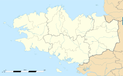 Mapa de ubicación de Saint-Brieuc en la región de Bretaña