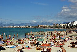 Playa en Palma de Mallorca.