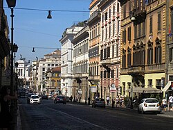 Perspectiva urbana de la Via Nazionale.