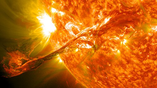 Filamento solar fotografiado por la NASA