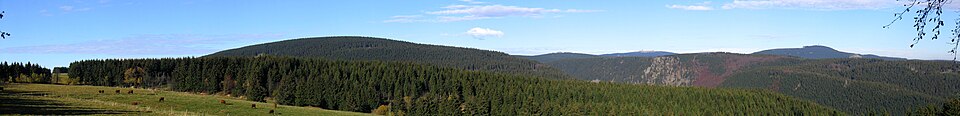 Panorama de las montañas del Harz