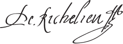 Firma manuscrita de Armand-Jean du Plessis de Richelieu
