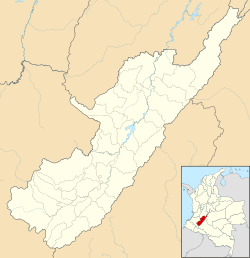 Mapa de ubicación de Garzón en el departamento del Huila