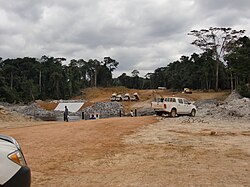 Obras de ingeniería en la zona de la futura residencia presidencial