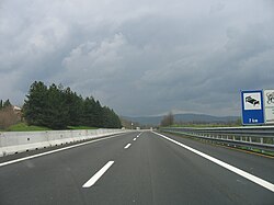 La A1 en las proximidades de Arezzo