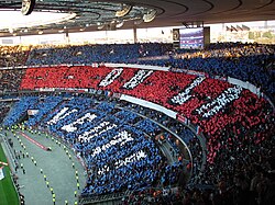 Aficionados del PSG en una final de competición nacional