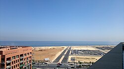 Trabajos de reclamación de tierras en el distrito central de Beirut