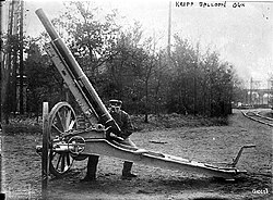 Cañón antiaéreo de 9 libras en 1909