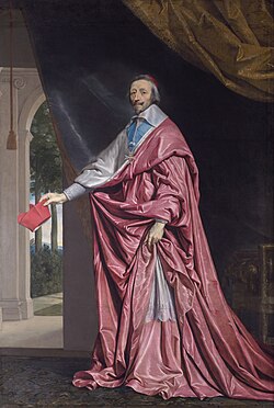 Cardenal Richelieu, h. 1637, obra de Philippe de Champaigne