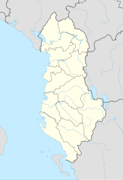 Mapa de localización de Tirana en Albania