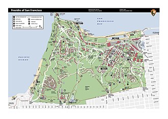 Mapa histórico del Presidio de San Francisco
