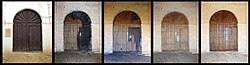Trabajos de restauración en elementos de madera y portones antiguos.