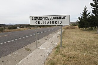 Señal de uso de cinturón