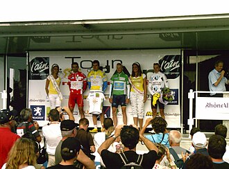Podio de la edición 2009 del Tour de l'Ain