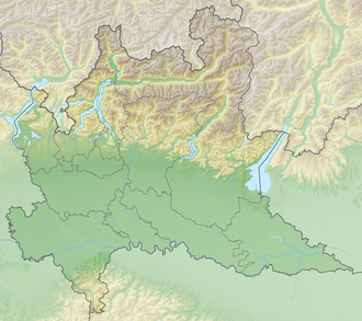 Mapa de ubicación del Lago Iseo en Lombardía