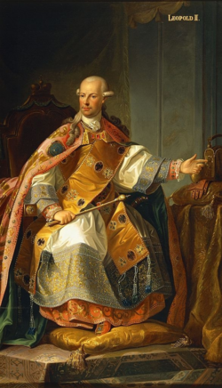 Leopoldo con ropas de coronación en 1790